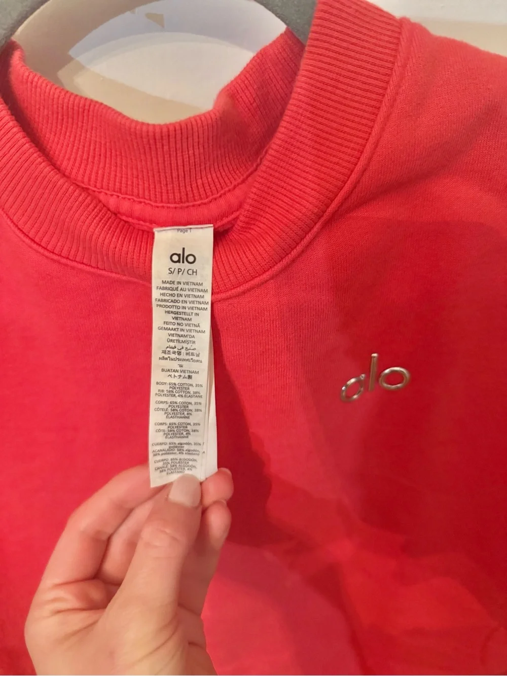ALO Yoga Candy Red Crewneck Sweatshirt